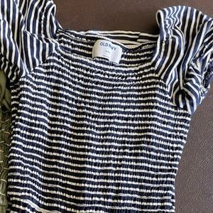 Old Navy girls short sleeve jumpsuit xl navy stripe